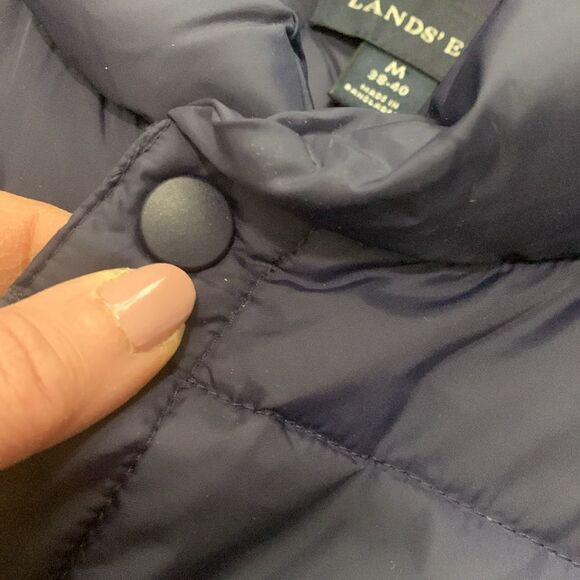 Lands’ End Down Mens Navy Quilted Puffer Vest Size Medium 38-40 - Picture 17 of 17